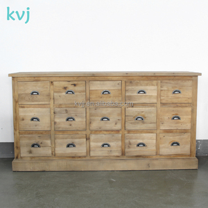 KVJ-7316 <strong>Rustic</strong> Reclaimed Wood Drawers Buffet <strong>Table</strong> <strong>Console</strong> <strong>Table</strong> Wood Cabinet - Product Image 3