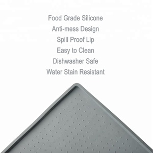 Moderne wasserdichte Silikon-Haustier fütterung matte Reise hundefutter matte mit bedrucktem Muster - Product Image 4