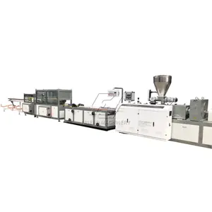 Hoge output PVC raam/deur frame extruder Plastic gutter/trunking extruderen PVC marmeren frame making machine PVC plafond machine