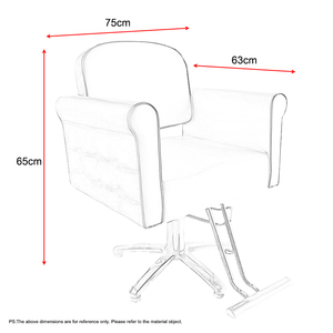 Fauteuil de Barbier Luxueux Blanc C-1817 Moderne en Cuir PU, Réglable en Hauteur, avec Dossier Inclinable et Repose-Pieds Ajustable - Product Image 3