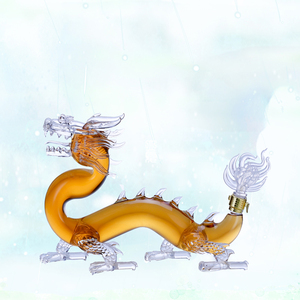 AIHPO06 Fancy Rỗng Trang Trí Hình Rồng Nghệ Thuật 750ML Chai Rượu Thủy Tinh Thổi Tay - Product Image 6