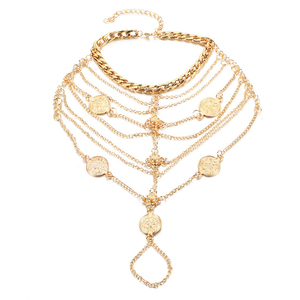 Nueva tobillera con borla de moneda de Color dorado bohemio para mujer, sandalias para pies, tobillera, accesorios de joyería para la playa - Product Image 3
