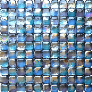 Oceanside 12x12 bleu <span class=keywords><strong>mosaïque</strong></span> de galets de verre tuile de dosseret de cuisine - Product Image 2
