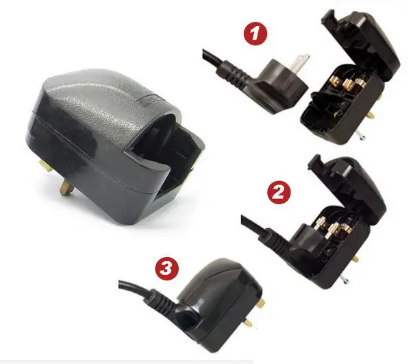 BS1363-5 European EU Schuko to UK 3 Pin Converter Plug 13A uk travel adapter