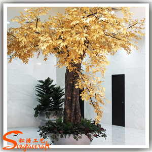 ประเภทต่างๆของปลอมและ Trunk ทำจากประดับพืชประดิษฐ์ทอง <span class=keywords><strong>Ficus</strong></span> ต้นไม้สำหรับตกแต่งสวน - Product Image 3