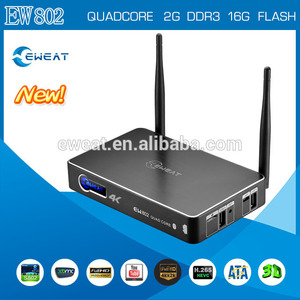 Mejor- venta de tv caja <span class=keywords><strong>2gb</strong></span> <span class=keywords><strong>ddr3</strong></span> de <span class=keywords><strong>16gb</strong></span> <span class=keywords><strong>nand</strong></span> flash xbmc núcleo cuádruple de tv caja android 4.4 amlogic s802 miracast/airplay - Product Image 2