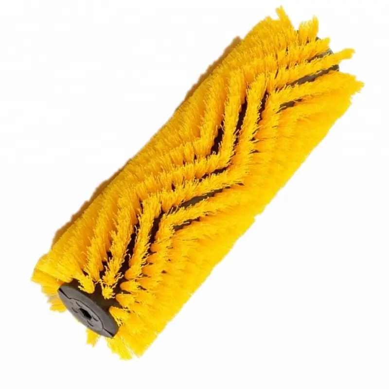 Geel nylon haren roller borstel voor cleaning kunstmatige gras in tuin machine