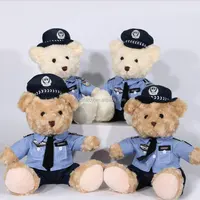חדש עיצוב מותאם אישית משטרת דובון צעצועי קטיפה חמוד אחיד קטיפה דוב צעצועים לילדים