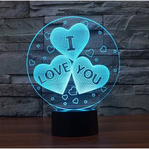 2017 Meilleur cadeau <span class=keywords><strong>Lampe</strong></span> <span class=keywords><strong>LED</strong></span> créative mini effet 3D pour amoureux - Product Image 4