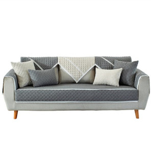 Charmcci 600203 Elegant New Quilted Sofa Cover Plain Fabric Upholstery Non-slip Latest Design <strong>Slipcover</strong> - Product Image 5