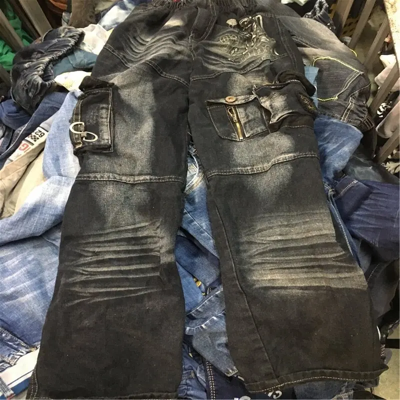 Commercio all'ingrosso degli uomini di pantaloni di seconda mano jeans uomo e donna di abbigliamento usato canada con stile di modo