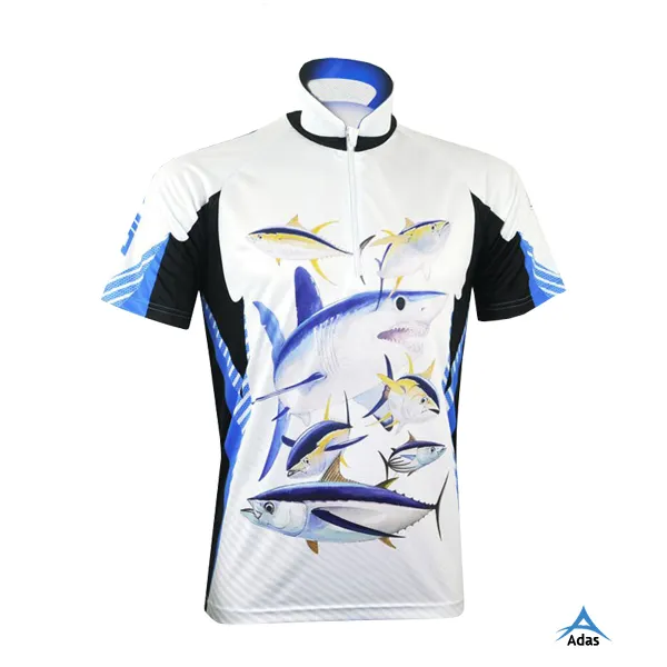 Kustom Sublimasi Cricket Jersey Desain Memancing Memakai Digital Printing Polo Shirt Pria 10-14 Hari Olahraga untuk Orang Dewasa 10 PCS