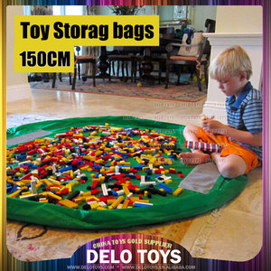 Grande 60 " bébé enfants jouent tapis de sol de jouet sac de <span class=keywords><strong>rangement</strong></span> organisateur rapidement facilement replie DE00019 - Product Image 1