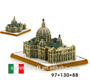 italia papale Basilica di San Pietro la costruzione del modello 3d resina italia souvenir - Product Image 1
