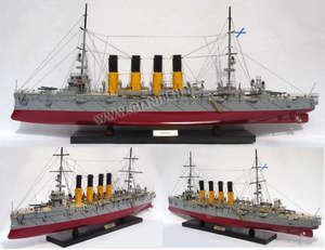 Modèle de navire de combat en bois de haute qualité CRUISER VARYAG Style nautique Technique peinte pour la décoration ou le cadeau - Product Image 2