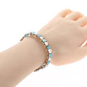 Howlite de trenzado largo de <span class=keywords><strong>pulsera</strong></span> Multi-capa de la banda de muñeca - Product Image 6