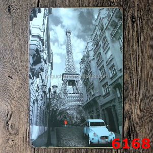 Big Ben Tower Statue of Liberty Effil Lata de la vendimia signo Restaurante Bar pub casa Wall art Decor Retro Metal Poster - Product Image 6