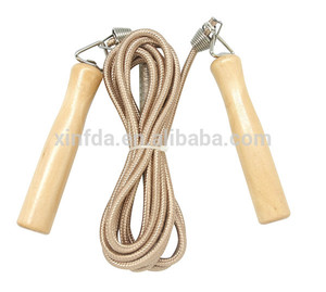 Welstar khuyến mại bằng gỗ xử lý PP <span class=keywords><strong>Rope</strong></span> <span class=keywords><strong>jump</strong></span> <span class=keywords><strong>rope</strong></span> tùy chỉnh màu sắc logo cho Unisex sử dụng tập thể dục ngoài trời hoạt động (người lớn - Product Image 4