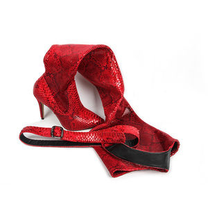 Bottes humides Sexy <span class=keywords><strong>en</strong></span> forme de peau de serpent pour femmes, chaussures de créateur à talons hauts, hauteur des genoux, transparentes et à la mode, accessoire pour dames - Product Image 4