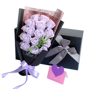 Mother's Day Birthday Gift Valentine's Day Creative Gift 18 <strong>Soap</strong> <strong>Rose</strong> Bouquet Gift Box <strong>Soap</strong> Bouquet Wholesale - Product Image 2
