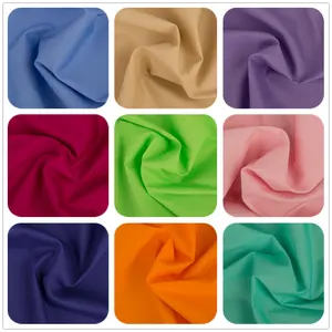 Factory Supply Plain Weave 150cm 65/35 80/20 90/10 Poly Cotton Poplin Popeline Garment Fabric For Shirt Dress Wholesale