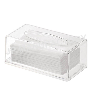 High quality Rectangular clear hard plastic tissue holder