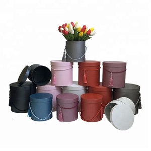 फूल उपहार पैकिंग के लिए कस्टम लोगो राउंड ट्यूब फूल बॉक्स - Product Image 6