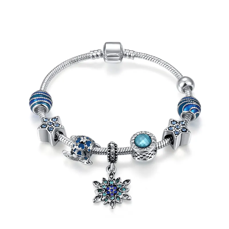 Manufacturer Direct Bracelet Qings 925 Sterling Silver Plated Five Pointed Star Bracelets