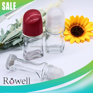 Rolisette en verre déodorant 1.75oz, avec grande boule à bille, forme fantaisie personnalisée, 50ml, 1 pièce - Product Image 5