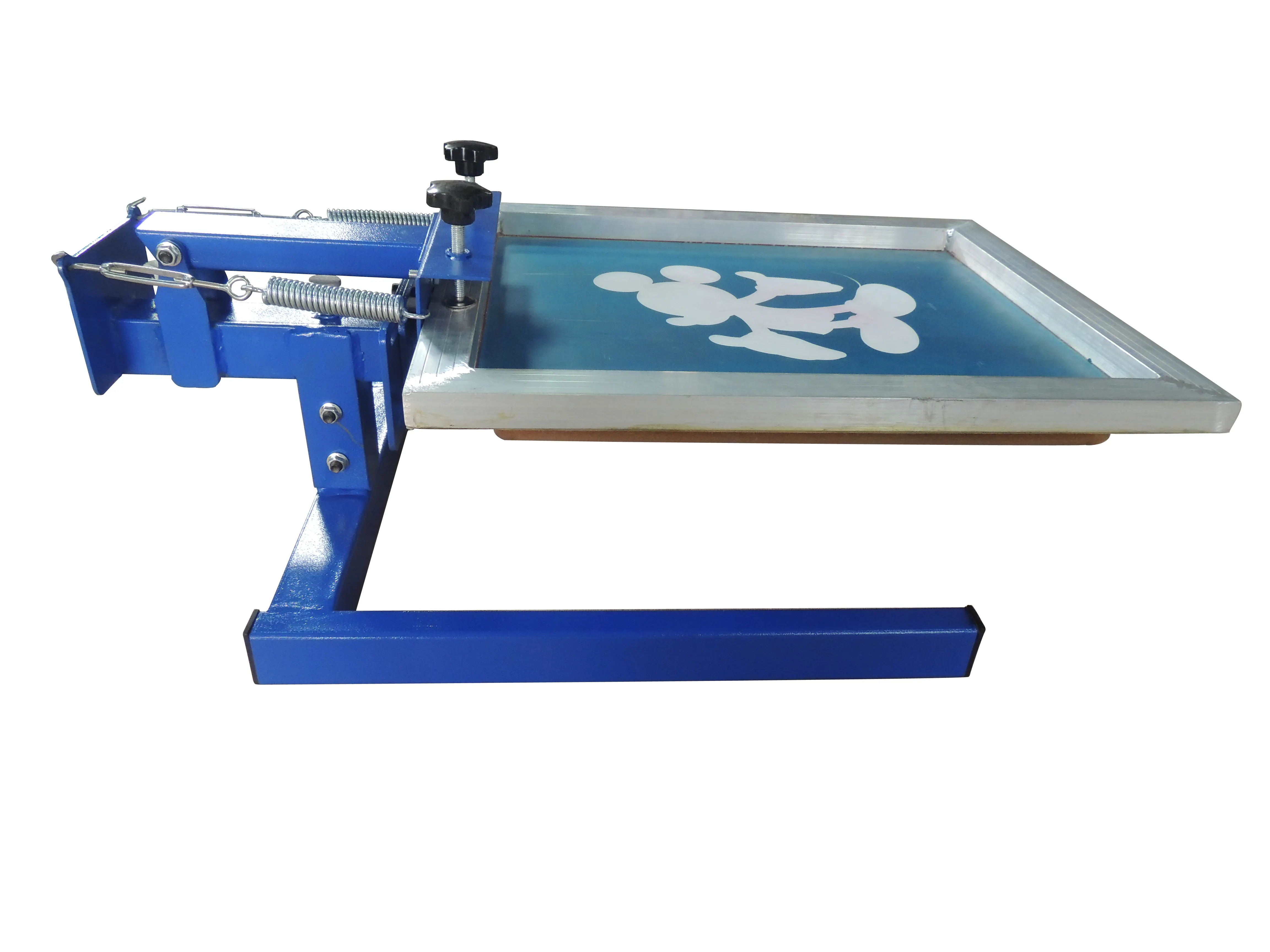 Simple 1 couleur 1 poste manuel écran imprimante BRICOLAGE plat surface directe t-shirt vêtements machine d'impression