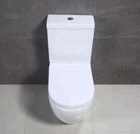 WC moderne en céramique YIDA à double chasse, avec siphon en S/P, cuvette allongée, à poser au sol, pour usage hôtelier