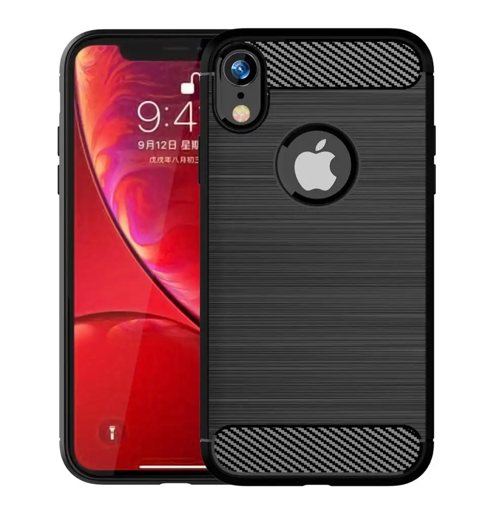 2021 Soft TPU casing for iphone x cover xs case Carbon Fiber Phone Case For cover iPhone xr x