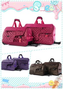 <span class=keywords><strong>Pas</strong></span> <span class=keywords><strong>cher</strong></span> haute qualité satin design report sur voyage sacs à roulettes - Product Image 1