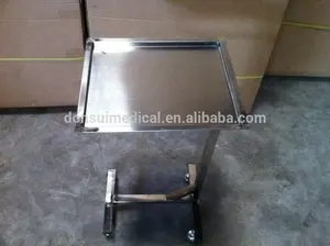 CE अनुमोदित स्टेनलेस स्टील ट्रे टेबल के साथ पहियों