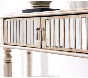 Moderne Designer Project Orde Vintage Goud <span class=keywords><strong>Half</strong></span> Ronde Spiegel <span class=keywords><strong>Console</strong></span> Tafel Met Ronde Muur Spiegel Voor Thuis Hotel Meubels - Product Image 4