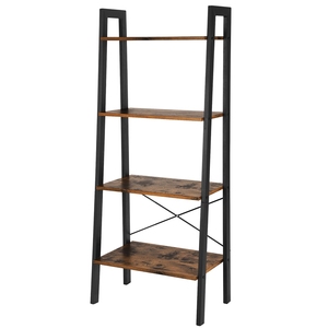 Celldeal-étagère à livres en bois et fer, meubles industriels, présentoir Vintage, échelle en bois, à 4 niveaux - Product Image 2