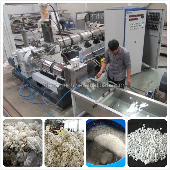 High capacity Factory based PP/PE/PET scraps plastic pelletizing machine