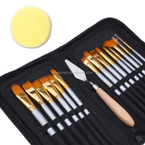 Artista Pennello Set 15 Diverse Forme di Nylon Dei Capelli Pennello Acrilico Rifornimenti di Arte di TRASPORTO Coltello <span class=keywords><strong>Pittura</strong></span> A olio E Acquerello Spugna - Product Image 2