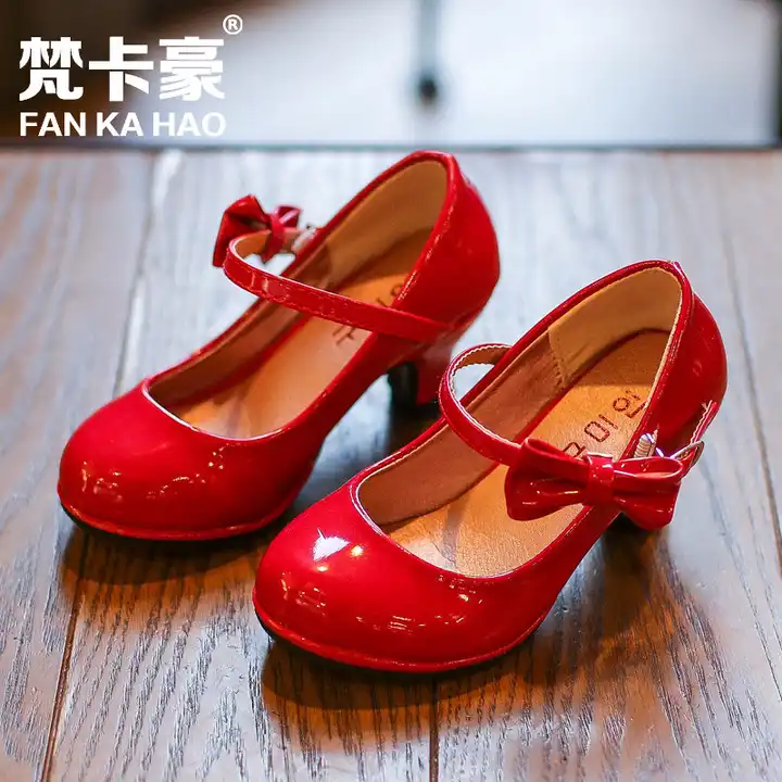 Amazon.com: Kids Sandal Girls High Heeled Shoes Princess Shoes Primary  School Students Single Shoes Children Leather Shoes Dress Shoes (Red, 38) :  Clothing, Shoes & Jewelry