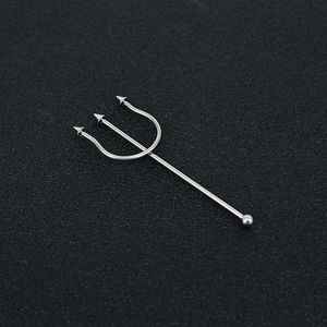 Nuovo Design <span class=keywords><strong>Piercing</strong></span> per <span class=keywords><strong>Orecchio</strong></span> a Tridente in <span class=keywords><strong>Acciaio</strong></span> Inossidabile - Product Image 5