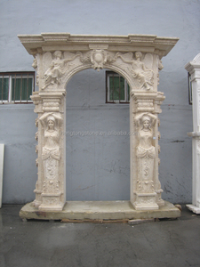 Trang chủ vườn trang trí tự nhiên màu vàng travertine đá vôi đá cẩm thạch cửa Surround - Product Image 3