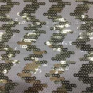 100% Polyester Mềm Dệt Kim Vải Trắng Vàng Thêu Sequin Cho Đám Cưới Váy Lót Nhà Máy Bán Buôn Đầy Màu Sắc Giày Túi - Product Image 4