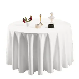 Nappe de table en polyester, accessoire rond pour mariage, vente en gros, 2020