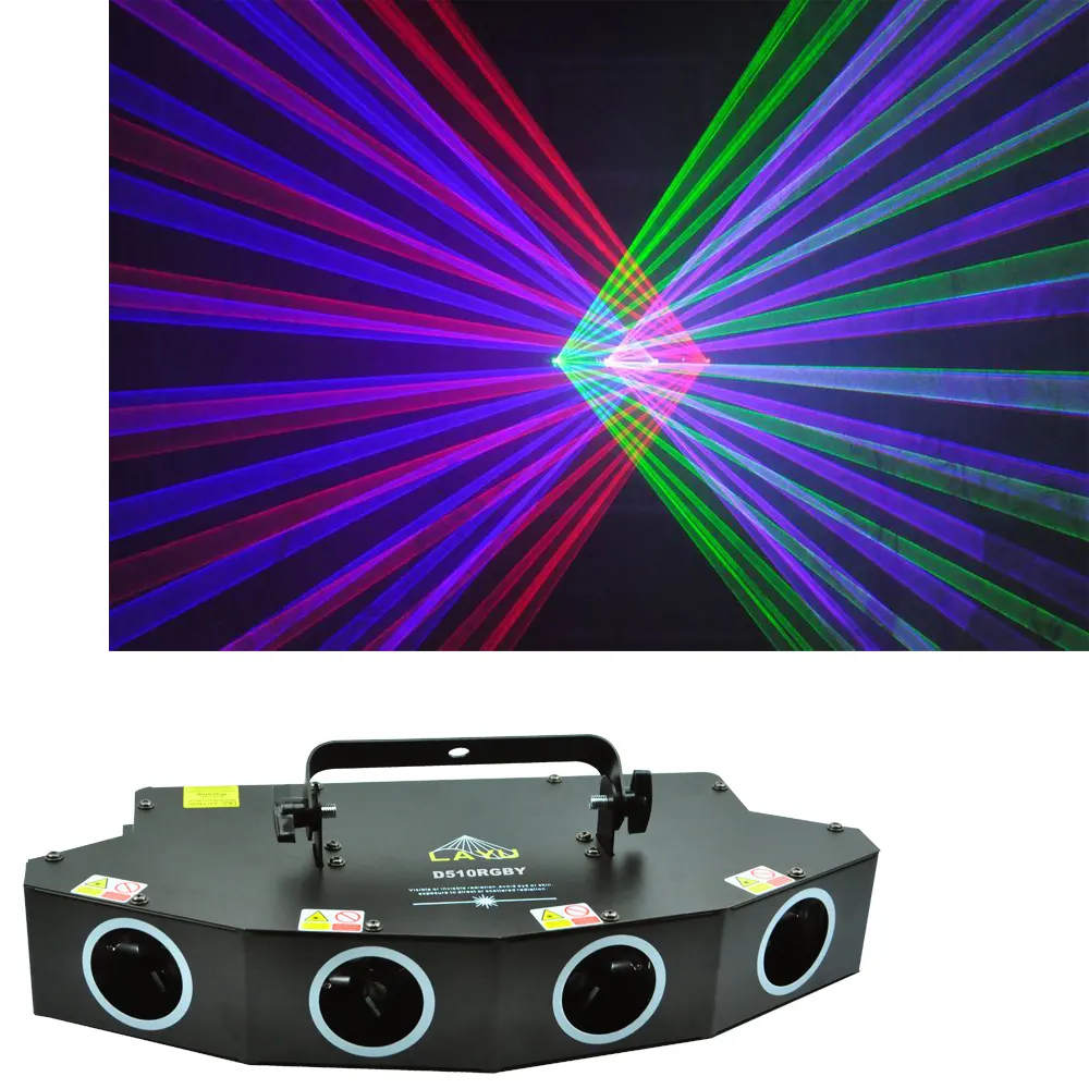4 colors 4 head Voice Control Music Rhythm Flash LED Laser Projector DJ Stage Lighting