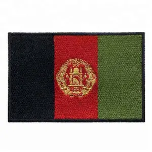 Supply 7.62 cm breit Afghanistan flagge patch bestickt mit wärme geschnitten grenze