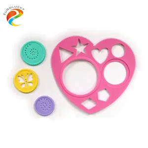 רב תכליתי ילדים מגוון Spirograph, פלסטיק ציור שליט מותאם אישית