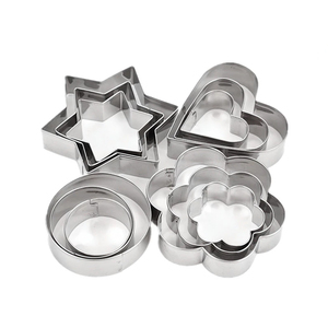 12 Cái/Bộ Bánh Quy Thép Không Gỉ Bánh Quy DIY Khuôn Sao Trái Tim Tròn Hoa <span class=keywords><strong>Shape</strong></span> Cutter Baking Khuôn Công Cụ - Product Image 1