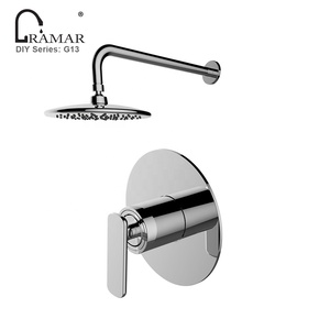 En Laiton massif Salle De Bains Intégrée Mat Noir Ensemble de Robinet de <span class=keywords><strong>Douche</strong></span> sans Douchette - Product Image 2