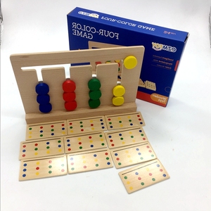 Juguetes Educativos de madera Montessori, juego de ajedrez de cuatro colores, interacción entre las manos y el cerebro, reconocimiento de Color - Product Image 4
