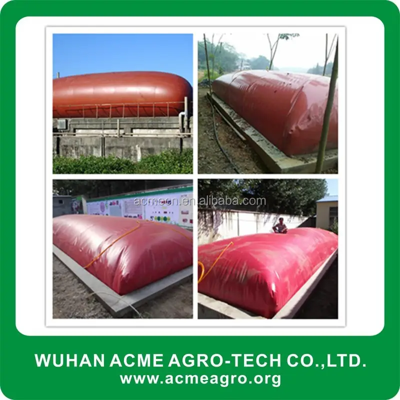 Los residuos de alimentos estiércol de vaca estiércol de pollo PVC plegable China digestor de biogás
